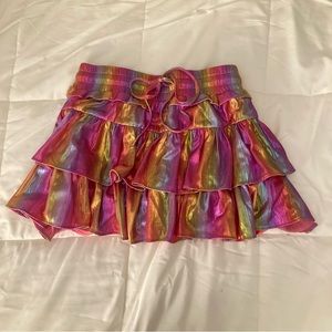 SUPER CUTE Sassy Shortcake Boutique ruffle mini skirt flirtatious shimmer skirt